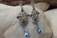 Blue Eye Earrings. Evil Eye Earrings