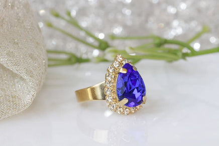 Blue French Ring