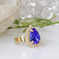 Blue French Ring