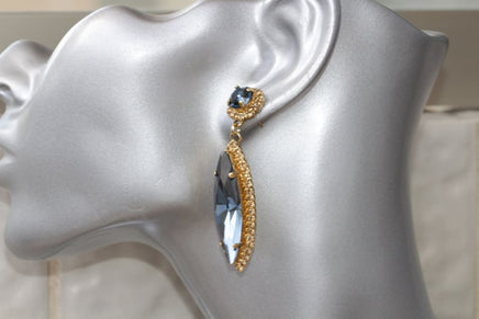 Blue Gold Earrings