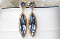 Blue Gold Earrings