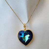 Blue Heart Shaped Necklace