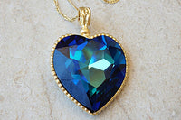 Blue Heart Shaped Necklace