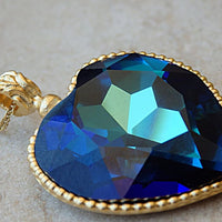 Blue Heart Shaped Necklace