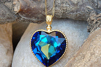 Blue Heart Shaped Necklace