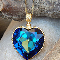 Blue Heart Shaped Necklace