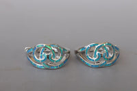 Blue Infinity Earrings