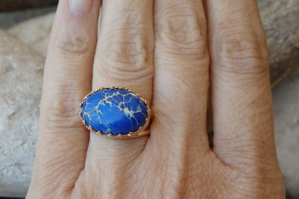 Blue Jasper Ring