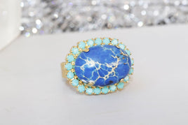 Blue Jasper Ring