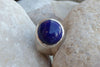 Blue Lapis Statement Mens Sterling Silver Ring