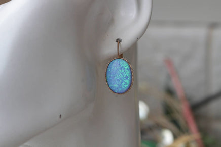 Blue Opal Earrings