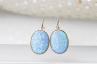 Blue Opal Earrings