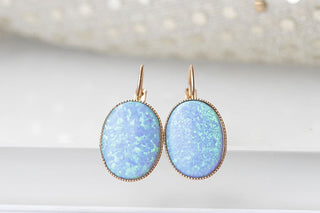 Blue Opal Earrings