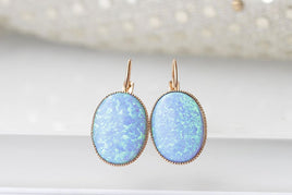 Blue Opal Earrings