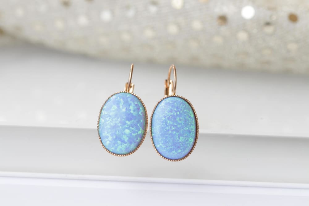 BLUE OPAL EARRINGS