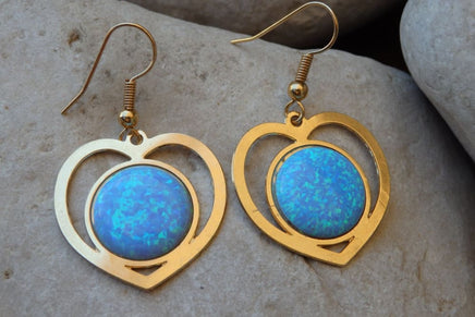 Blue Opal Earrings