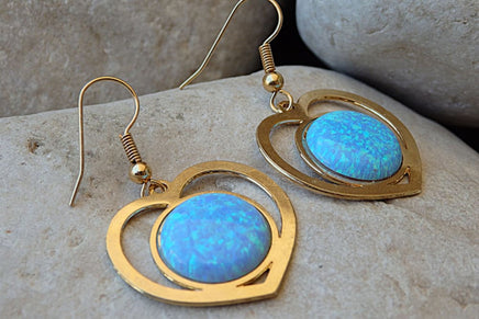 Blue Opal Earrings