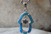 Blue Opal Hamsa Necklace