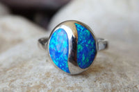 Blue Opal Ring