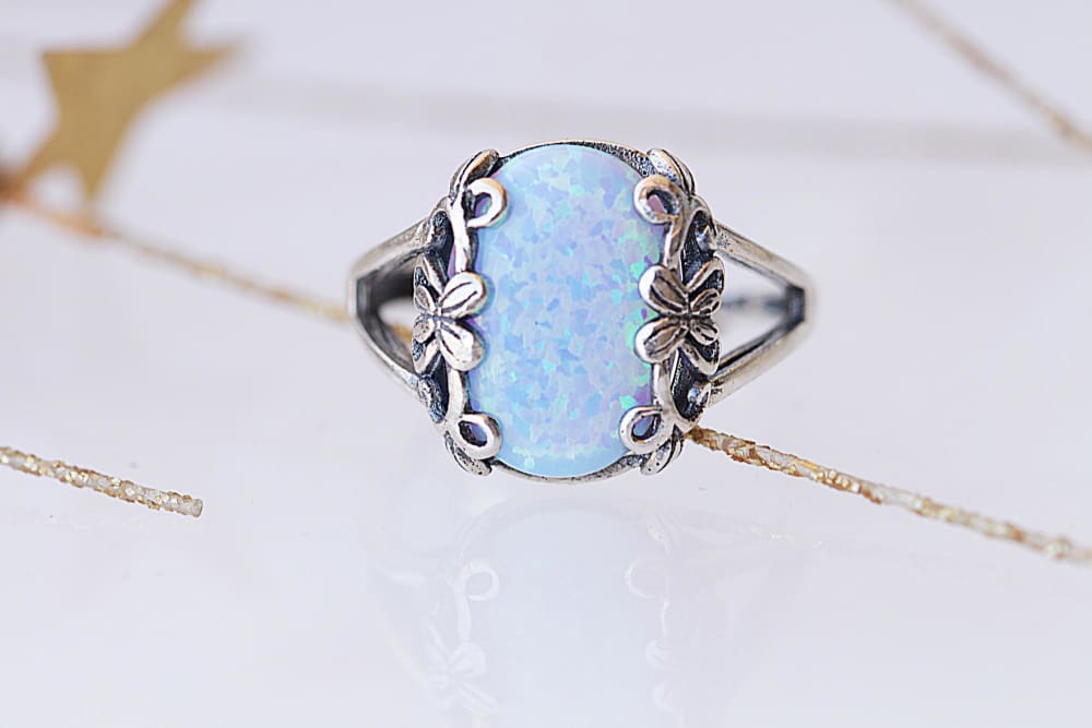 Blue Opal Ring