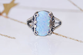 Blue Opal Ring