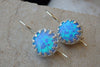 Blue Opal Silver Earrings