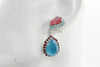 Blue & Red Earrings