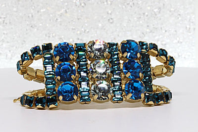 Blue Rhinestones Bracelet