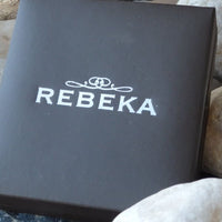 Blue Rebeka Pendant Necklace With Drop Hamsa