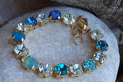 Blue Rebeka Tennis Bracelet