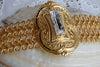 Bridal Bracelet. Gold Bracelet. Rebeka Bracelet.gold Statement Cuff