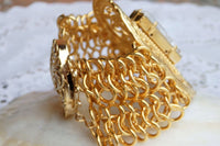 Bridal Bracelet. Gold Bracelet. Rebeka Bracelet.gold Statement Cuff