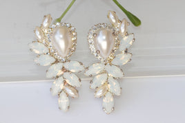 Bridal Cluster Pearl Earrings