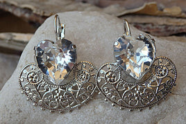 Bridal Heart Shaped Earrings