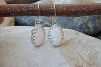 Bridal Opal Silver Earrings For Bride Earrings