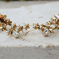 Bridal Rose Gold Champagne Earrings