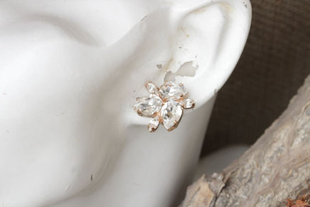 Bridal Rose Gold Earrings