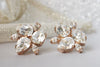 Bridal Rose Gold Earrings