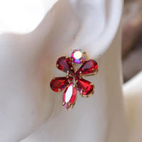 Bridal Ruby Earrings