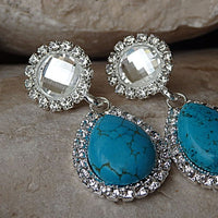 Bridal Teardrop Turquoise Earrings