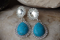 Bridal Teardrop Turquoise Earrings