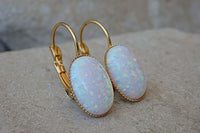 Bridal White Fire Opal Earrings For Bride Earrings