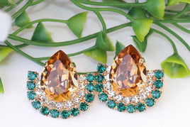 Brown Green Earrings