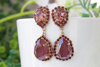 Burgundy Earring