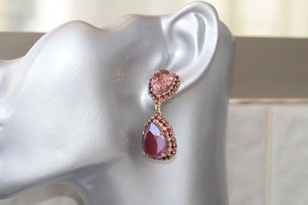 Burgundy Earring