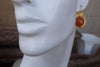 Carnelian Orange Earrings. Tangerine Drop Earrings. Gold Elegant Earrings. Bridal Fashion Jewelry. Orange Gemstone Bridesmaid Earrings.