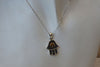 Chai Hamsa Necklace. Two Tone Hamsa Pendant. 925 Sterling Silver Chai Necklace. Jewish Necklace. Israel Jewelry. Jewish Chai Charm Jewelry