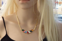 Chakra Necklace. Multi Color Necklace. Pride Necklace. Rebeka Necklace. Necklace For Women. Colorful Jewelry For Wife.bridesmaid Necklace