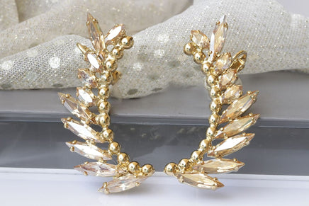 Champagne Bridal Studs