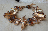 Champagne Brown Rebeka Rhinestone Bracelet